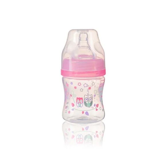 BABYONO - Fľaša antikoliková KLASIK ružová 120 ml 0m+