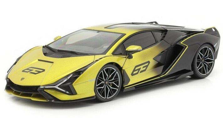 BBURAGO - 1:18 TOP Lamborghini Sián FKP 37 yelow