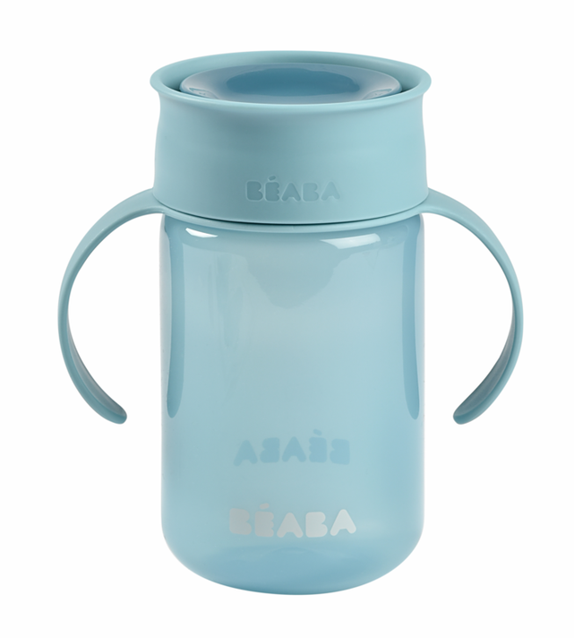 BEABA - Hrnček trénovací 360° Blue 340 ml 12m+