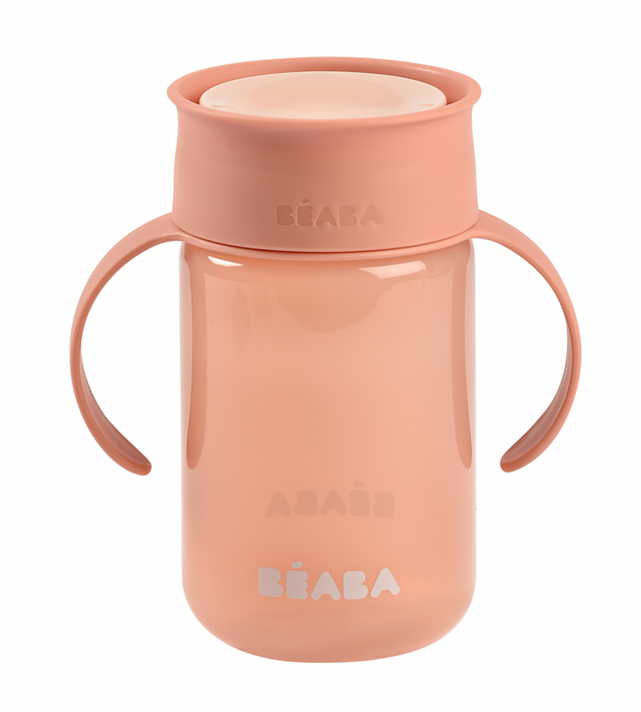 BEABA - Hrnček trénovací 360° Pink 340 ml 12m+