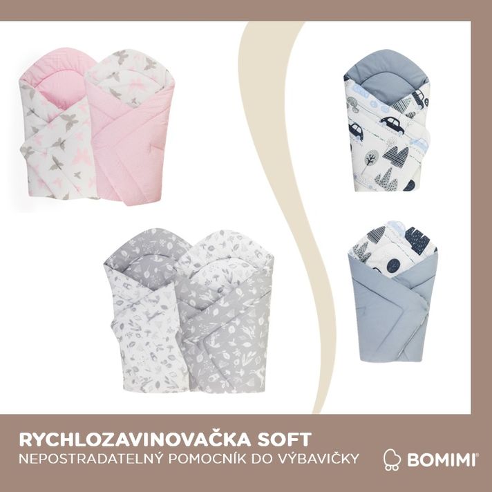 BOMIMI - Zavinovačka soft obojstranná ZVIERATKÁ, béžová