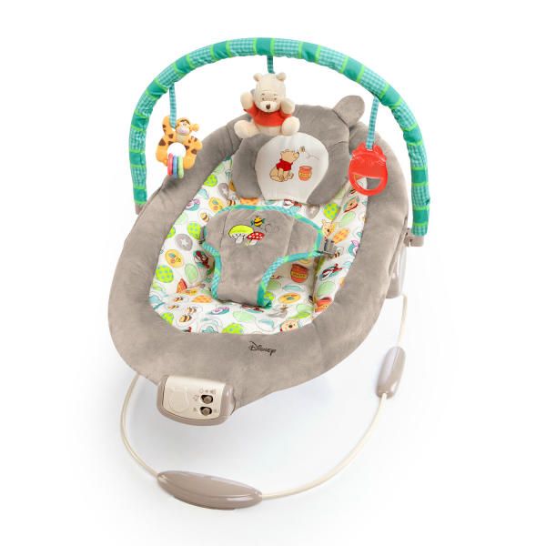 BRIGHT STARTS - Lehátko vibrujúce s melódiou Winnie the Pooh Dots & Hunny 0 m+, do 9 kg