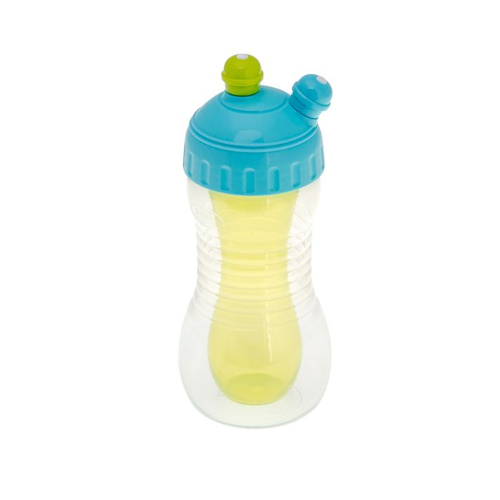 BROTHER MAX - Športová fľaša s chladiacim telom na 2 nápoje - modrá/zelená