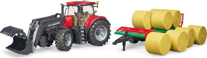 BRUDER - 03198 CASE IH Optum s prepravníkom na balíky