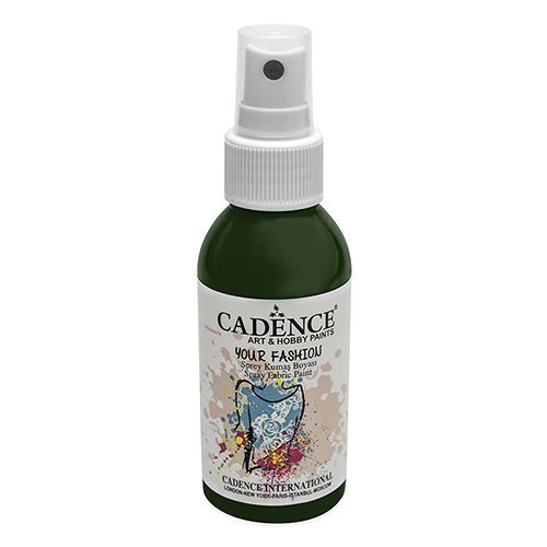 CADENCE - Textilná farba v spreji, tm. zelená,100ml