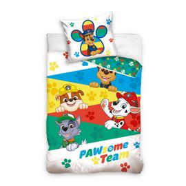 CARBOTEX - Bavlnené obliečky do postieľky PAW PATROL, 100/135+60/40, PAW223095