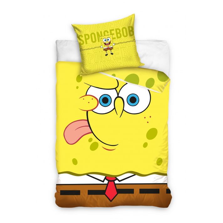 CARBOTEX - CARBOTEX Obojstranné obliečky SPONGEBOB, 140/200+70/90, SBOB223008