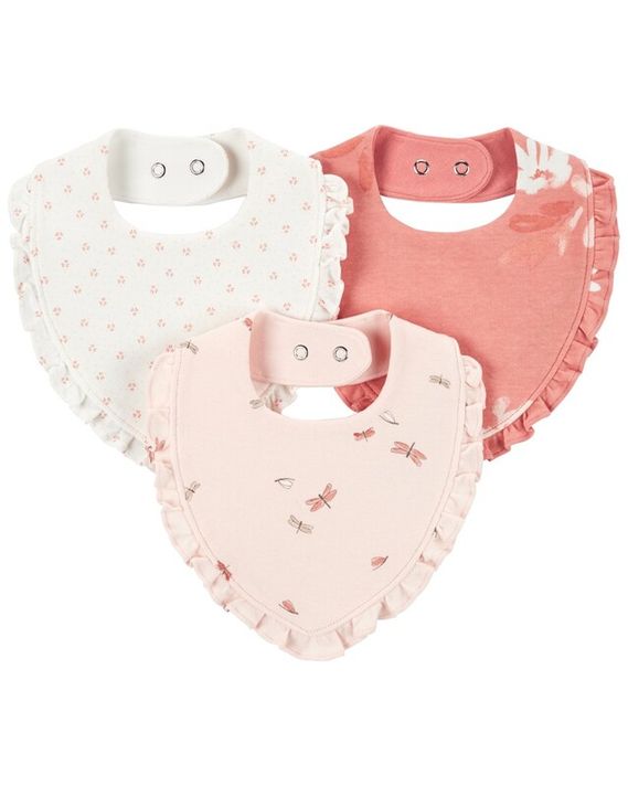 CARTERS - Podbradník Pink Floral dievča MFL 3ks