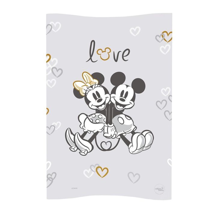 CEBA - Podložka prebaľovacia mäkká COSY 50x70 Disney Minnie&Mickey Grey