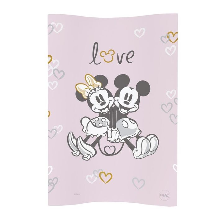 CEBA - Podložka prebaľovacia mäkká COSY 50x70 Disney Minnie&Mickey Pink