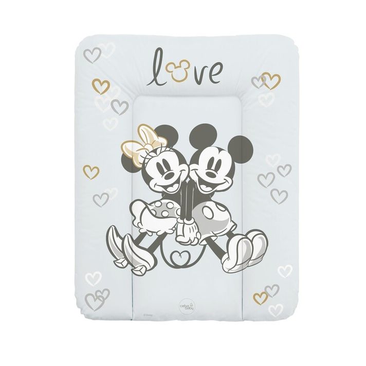 CEBA - Podložka prebaľovacia mäkká na komodu 50x70 Disney Minnie & Mickey Grey