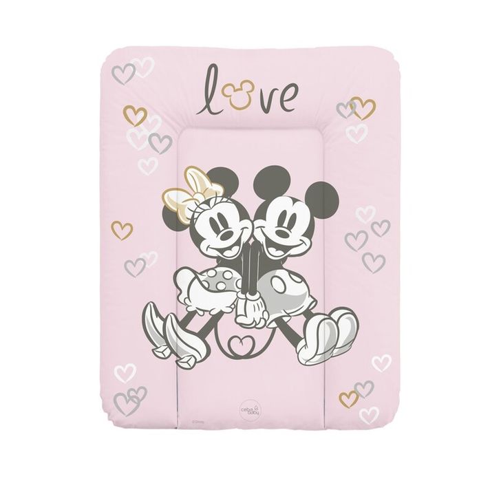 CEBA - Podložka prebaľovacia mäkká na komodu 50x70 Disney Minnie & Mickey Pink