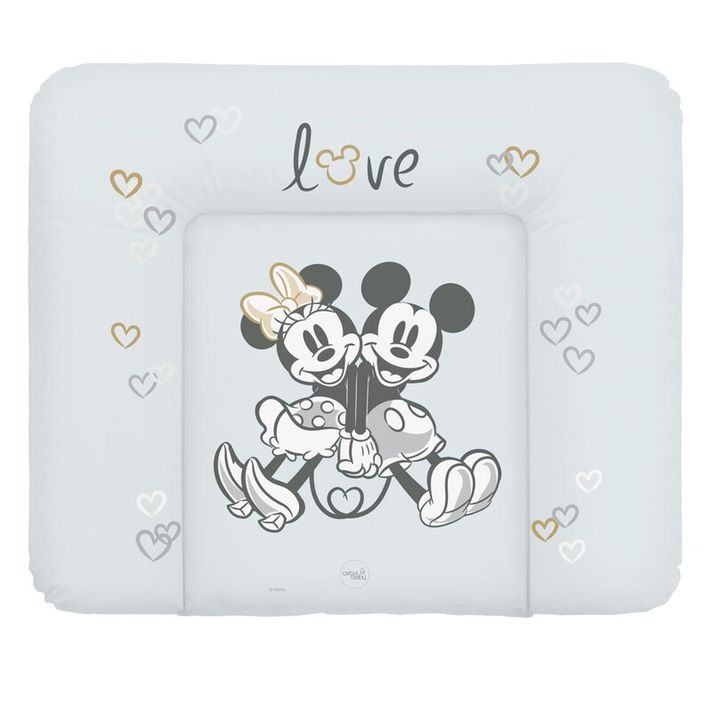 CEBA - Podložka prebaľovacia mäkká na komodu 85x72 Disney Minnie & Mickey Grey