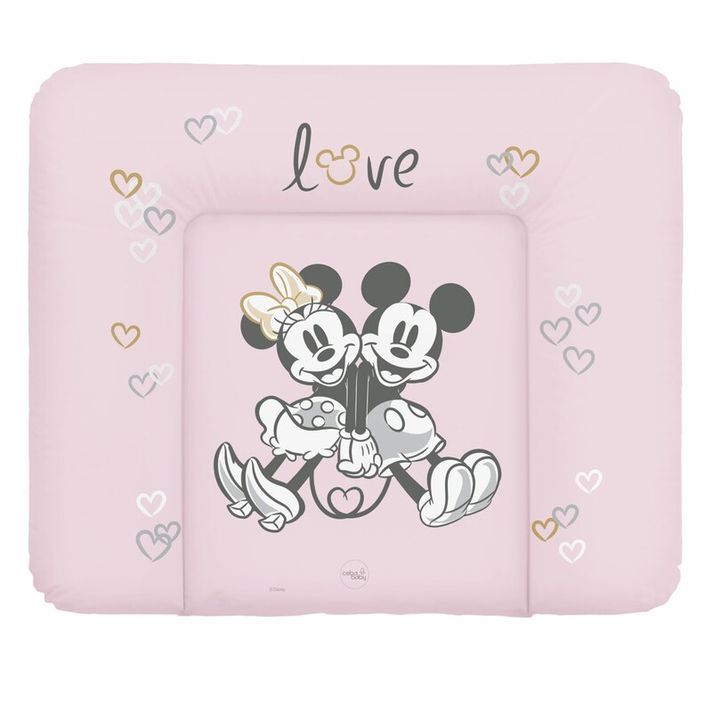 CEBA - Podložka prebaľovacia mäkká na komodu 85x72 Disney Minnie & Mickey Pink