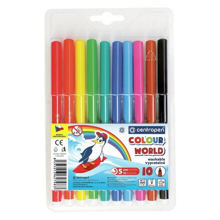 CENTROPEN - Fixy CENTROPEN 7550 Colour World - sada 10 ks