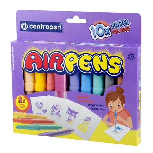 CENTROPEN - Fixy - fúkacie 1500/10 Pastel Colours