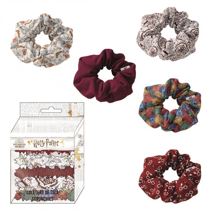 CERDÁ - Scrunchies gumičky do vlasov 5ks HARRY POTTER, 2500001919