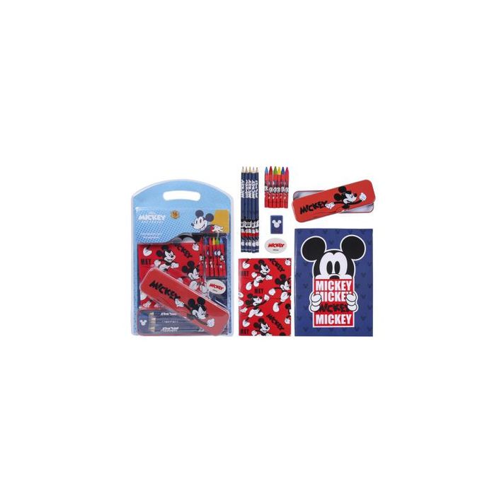 CERDÁ - Stationery set  MICKEY MOUSE (notes, puzdro, pastelky, voskovky),  2100003561