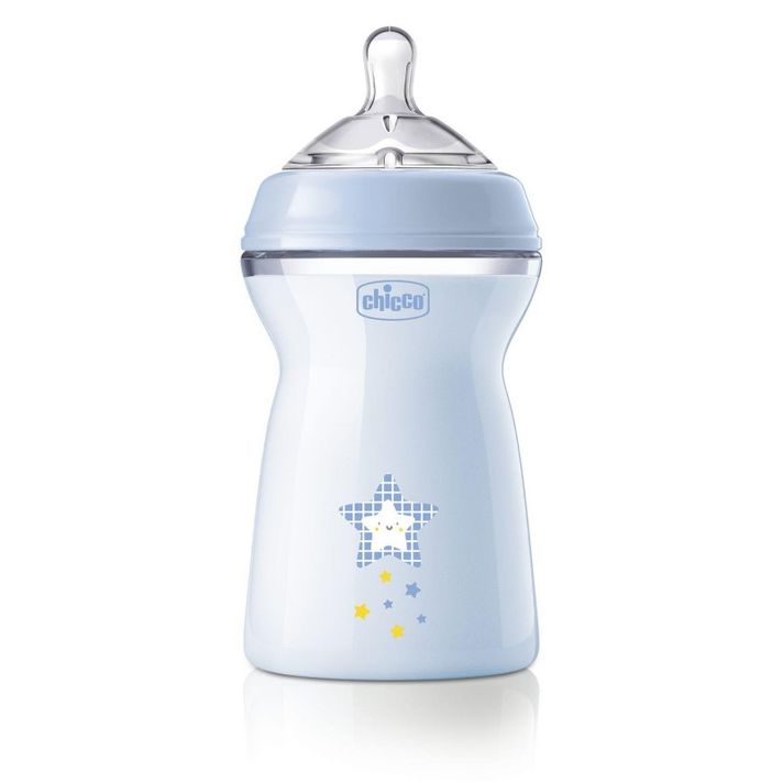 CHICCO - Fľaša dojčenská Natural Feeling 330 ml chlapec 6m+