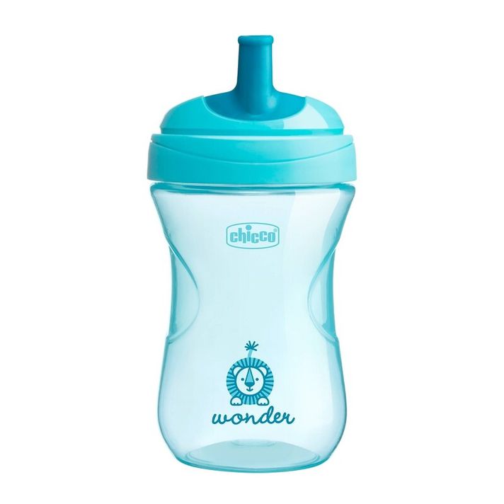 CHICCO - Hrnček Advanced so slamkovým náustkom 266 ml zelený 12m+