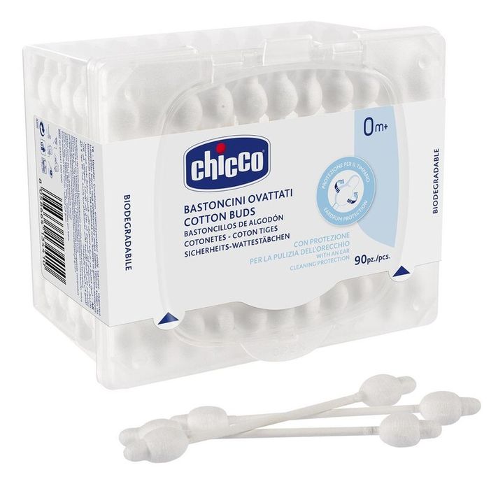 CHICCO - Tyčinky vatové anatomické 90 ks