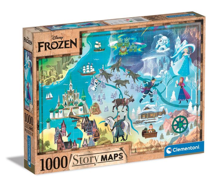 CLEMENTONI - Puzzle 1000 dielikov Disney Mapa - Frozen