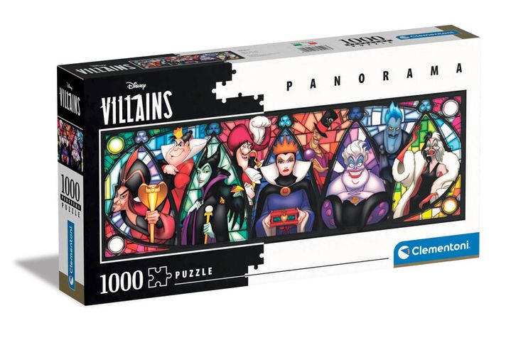 CLEMENTONI - Puzzle 1000 dielikov panoráma - Disney Villains