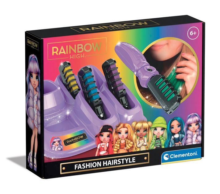CLEMENTONI - Rainbow High - Vlasový make up - Módny dúhový účes