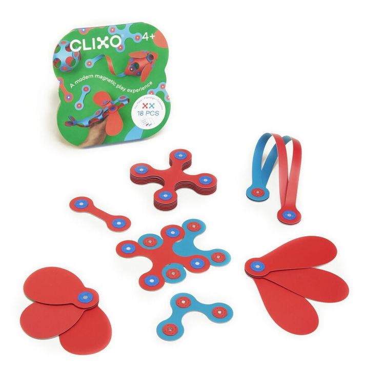 CLIXO - Itsy Flamingo & Turquoise - magnetická stavebnica 18 kusov