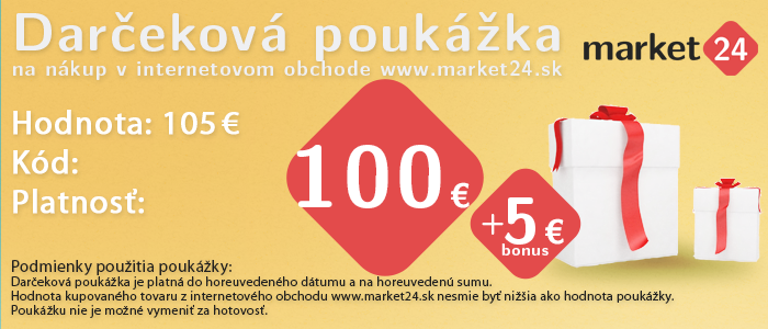 Darčeková poukážka - 100 EUR + 5 EUR Bonus