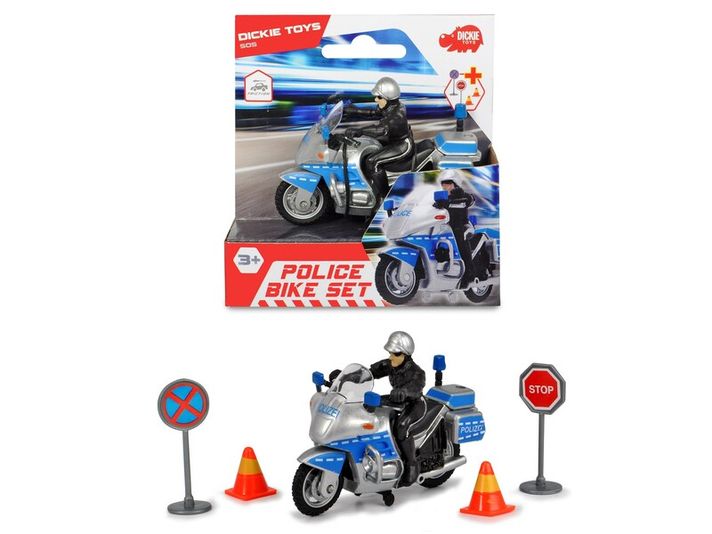 DICKIE - Policajná Motorka 10 Cm, Príslušenstvo