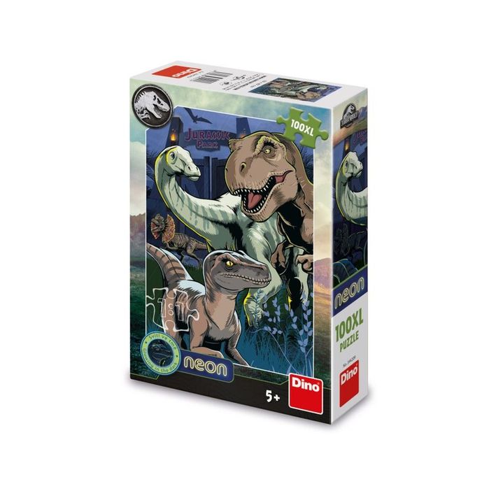 DINO - Jurský svet 100 Xl neónové puzzle