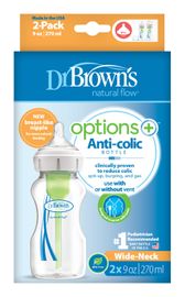 DR.BROWNS - Fľaša antikolik Options+ široké hrdlo 2x270ml plast (WB92600)