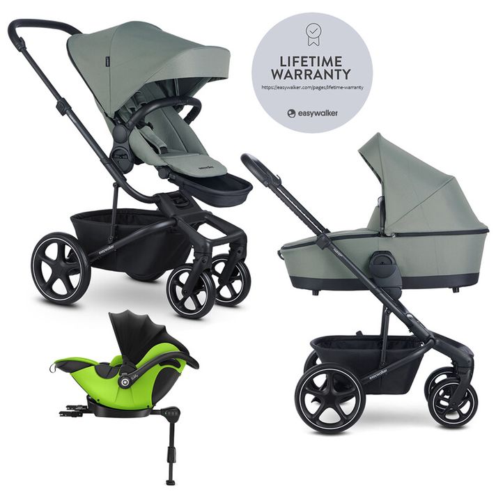 EASYWALKER - Kočík kombinovaný Harvey? 2v1 Agave Green LITE RWS + KIDDY Evoluna i-size 2 + základňa