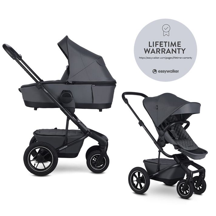 EASYWALKER - Kočík kombinovaný Harvey Premium 2v1 Mineral Grey LITE AIR