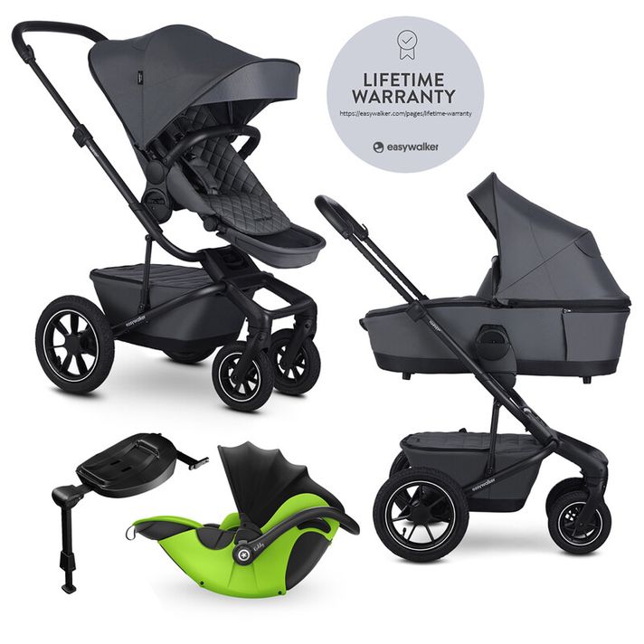 EASYWALKER - Kočík kombinovaný Harvey? Premium 2v1 Mineral Grey LITE AIR + KIDDY Evoluna i-size 2