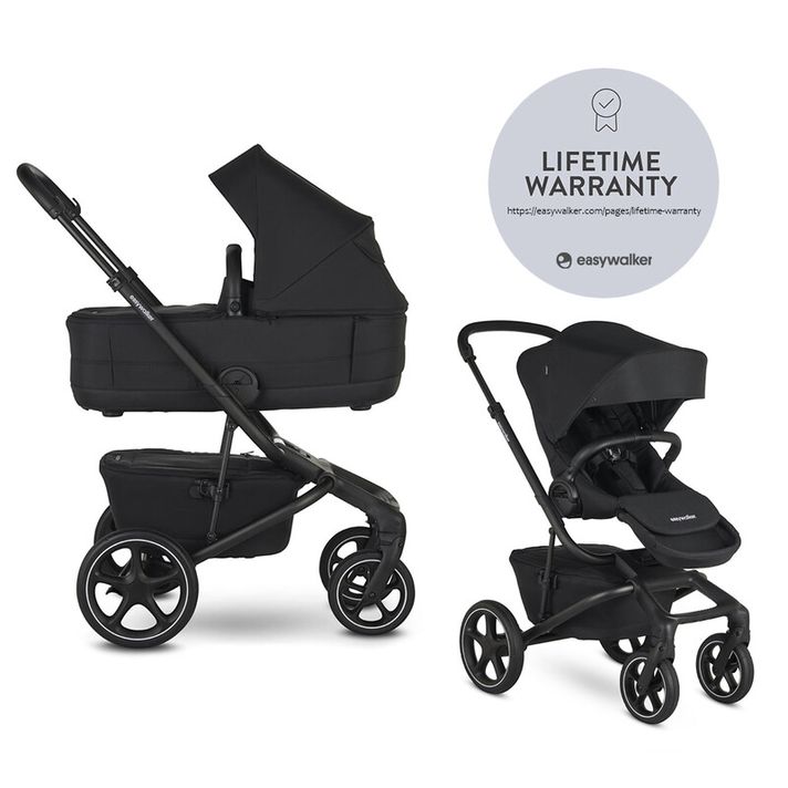 EASYWALKER - Kočík kombinovaný Jimmey 2v1 Pepper Black LITE RWS