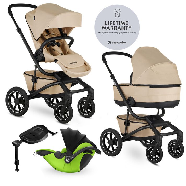 EASYWALKER - Kočík kombinovaný Jimmey 2v1 Sand Taupe LITE AIR + KIDDY Evoluna i-size 2 + základňa