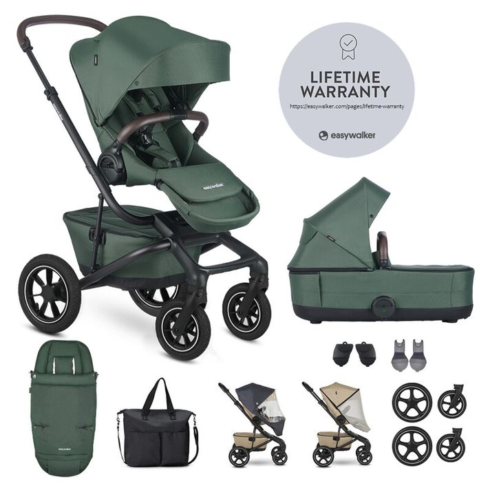 EASYWALKER - Kočík kombinovaný Jimmey Pine Green XXL AIR + RWS