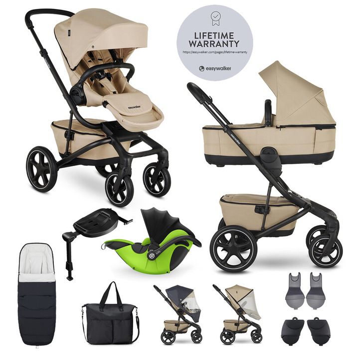 EASYWALKER - Kočík kombinovaný Jimmey Sand Taupe XXL RWS + KIDDY Evoluna i-size 2 + základňa