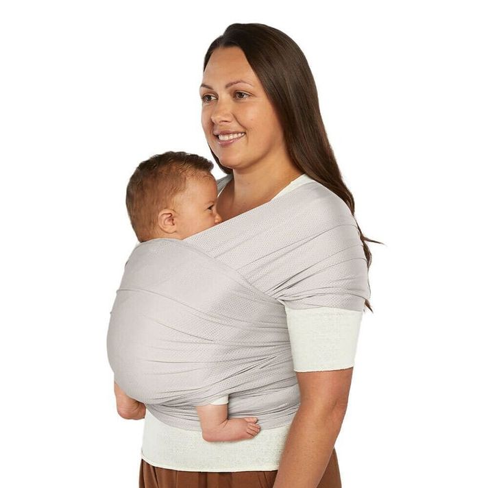 ERGOBABY - ŠATKA/Aura Sustainably Sourced Mesh Baby Wrap - Soft Grey