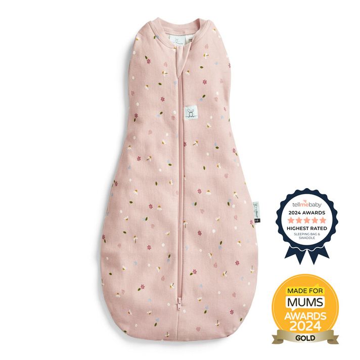 ERGOPOUCH - Zavinovačka a vak na spanie 2v1 Cocoon Daisies 3-6 m, 6-8 kg, 0,2 tog