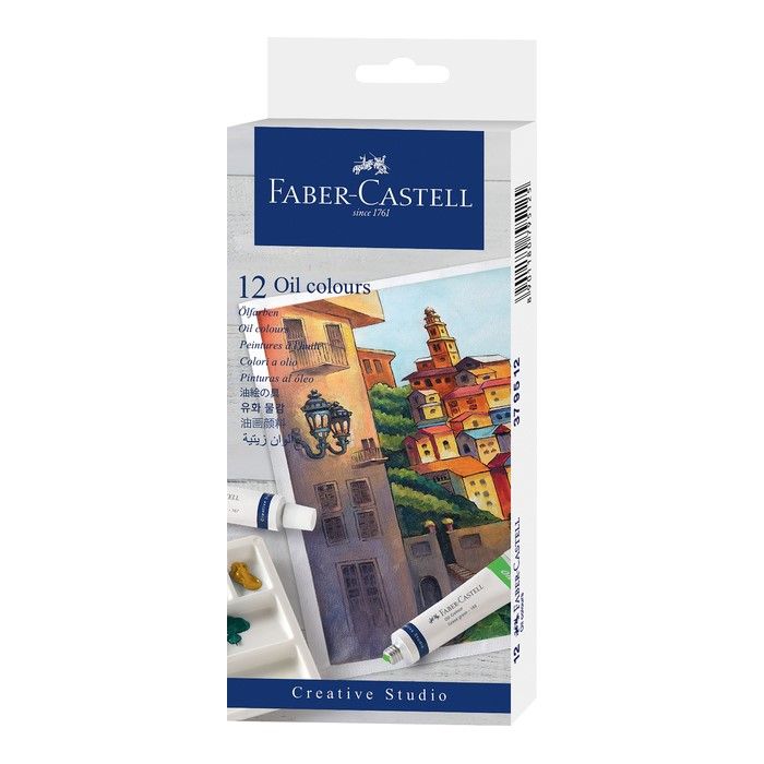 FABER CASTELL - Olejové farby v tube 9 ml, 12 farieb