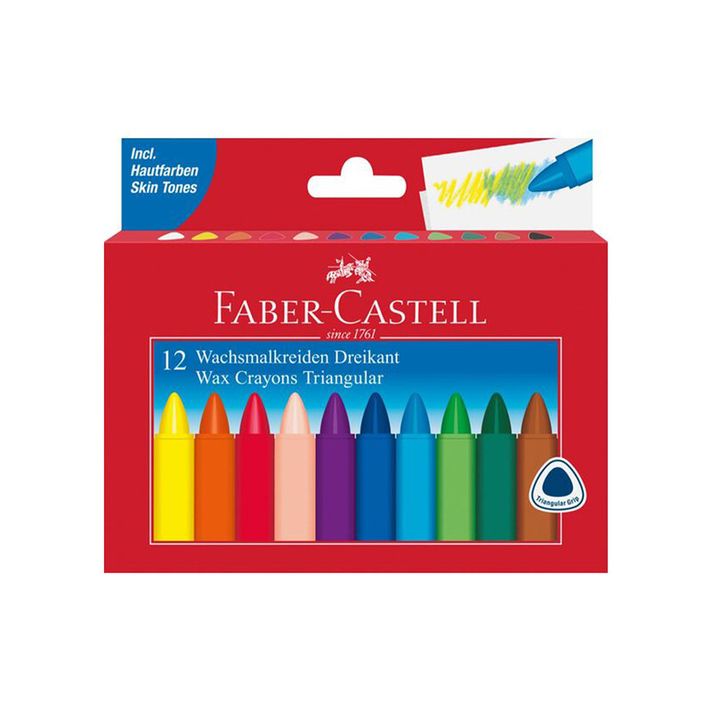 FABER CASTELL - Voskovky triangular 12 farieb