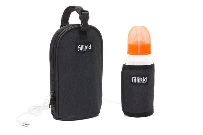 FILLIKID - Ohrievač fliaš black melange USB