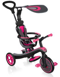 GLOBBER - Trojkolka EXPLORER TRIKE 4 IN 1 Fuchsia