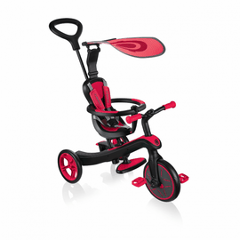 GLOBBER - Trojkolka EXPLORER TRIKE 4 IN 1 Red