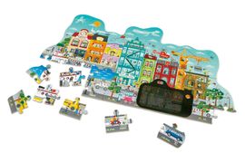 HAPE - Puzzle - Animované mestečko v pohybe, 49 dielikov