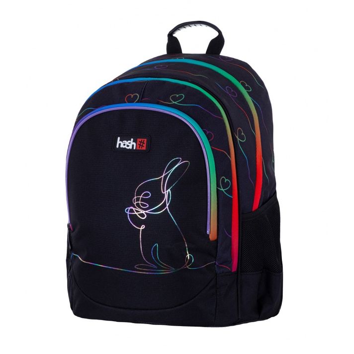 HASH - Školský batoh pre prvý stupeň RAINBOW BUNNY, AB350, 502023106