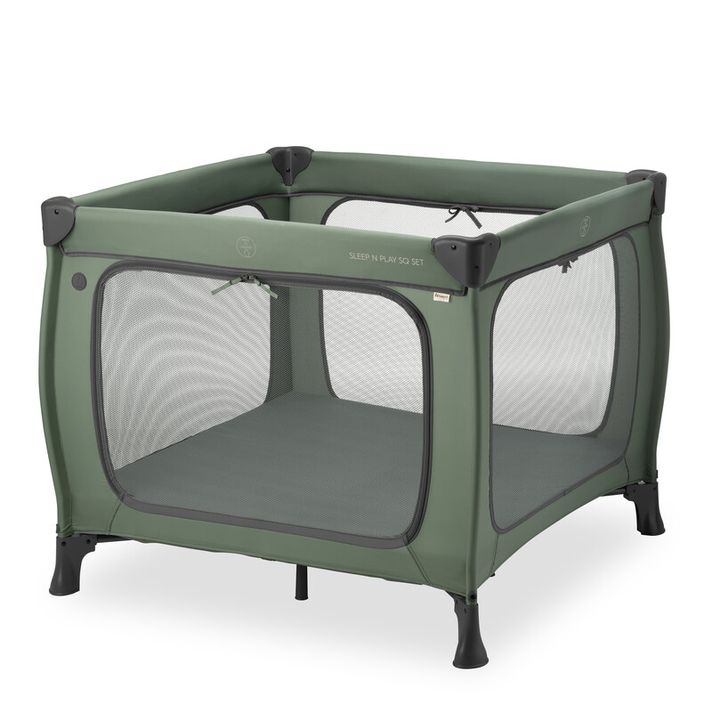 HAUCK - Cestovná postieľka/ohradka Sleep N Play SQ Set Dark Green